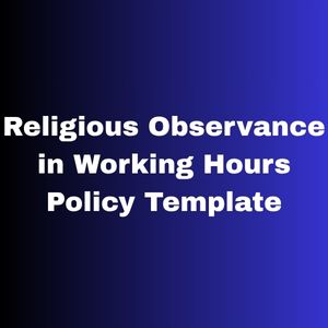 Religious Observance in Working Hours Policy Template