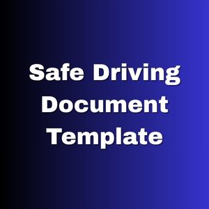 Safe Driving Document Template