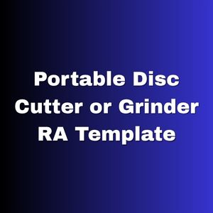 Portable Disc Cutter or Grinder RA Template
