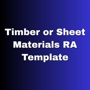 Timber or Sheet Materials RA Template