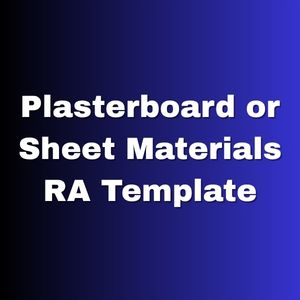 Plasterboard or Sheet Materials RA Template