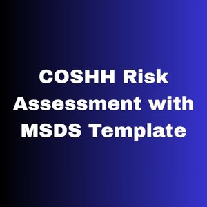 COSHH Risk Assessment with MSDS Template