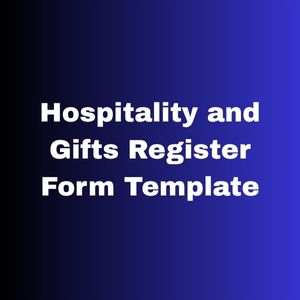 Hospitality and Gifts Register Form Template
