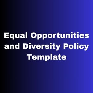 Equal Opportunities and Diversity Policy Template
