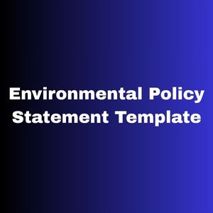 Environmental Policy Statement Template